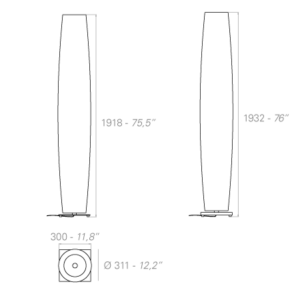 Technical diagram Floor 190 column lamp