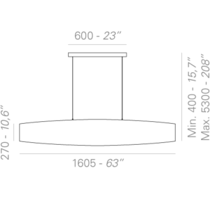 Pendant 160 technical drawing column