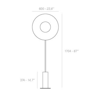 Floor lamp Iris Floor Totem technical drawing