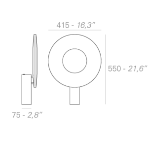 Iris Table 40 Technical Drawing