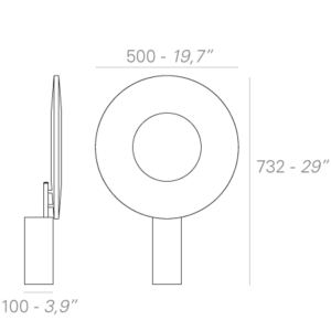 Iris Table 50 Technical Drawing 