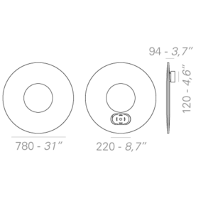 Iris Wall 80 Technical Drawing