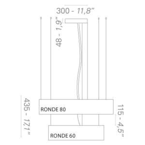 Ronde x2 Technical drawing