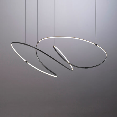 Pendant lamp Zigouzi 150 in black finish