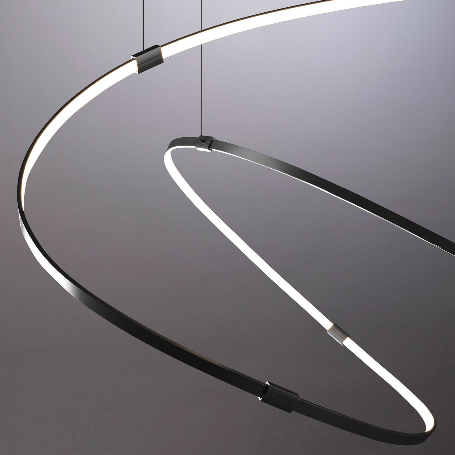 Pendant lamp Zigouzi 150 in black finish