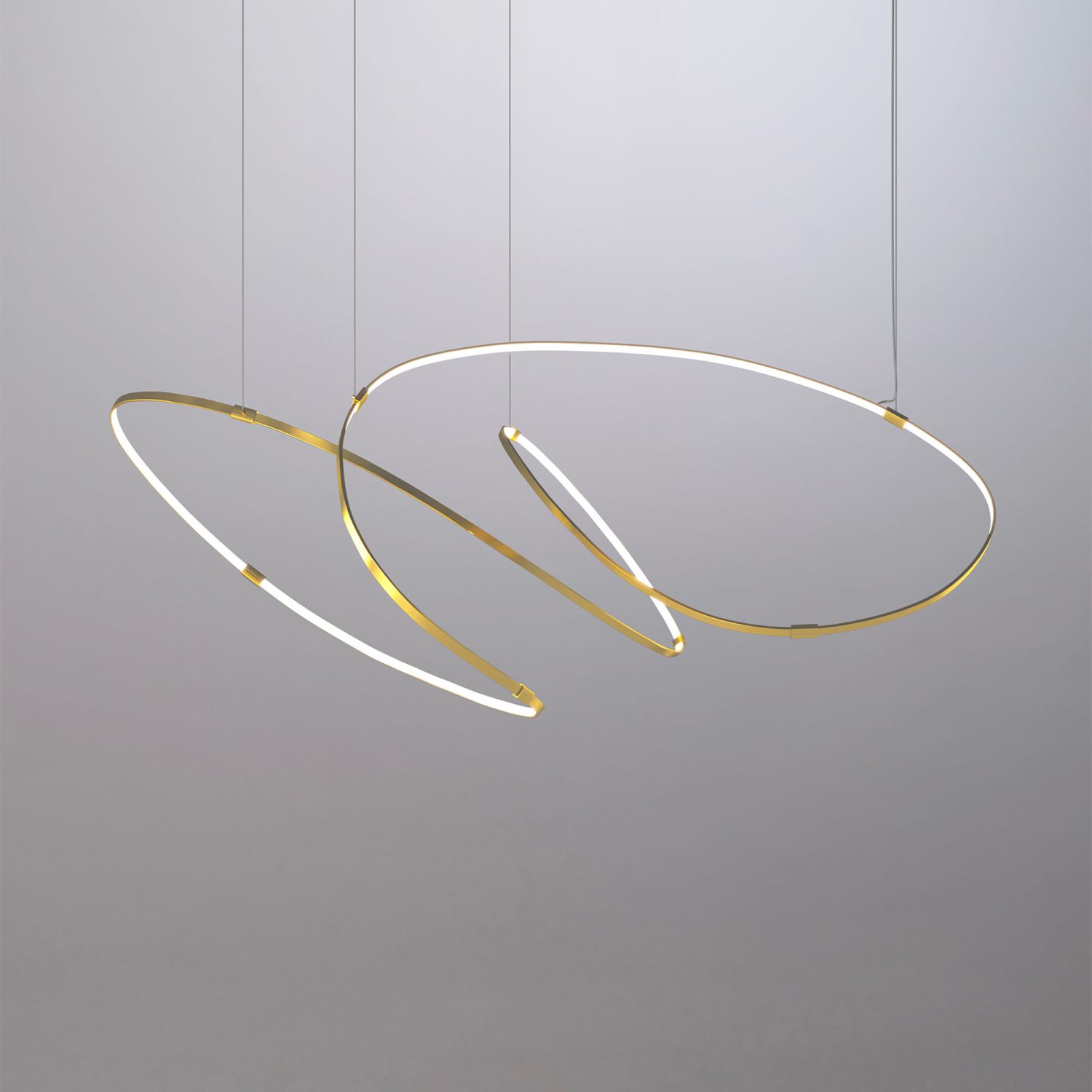 Pendant lamp Zigouzi 150 in gold finish