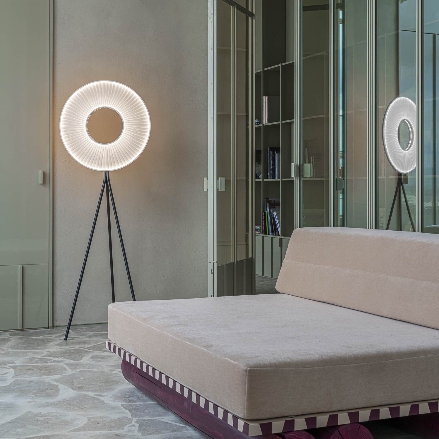 Floor lamp Iris Floor Tripod by Fabrice Berrux for Dix heures dix